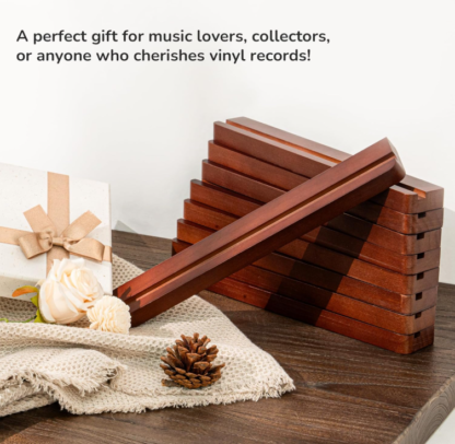 Repisa de Madera Maciza para Vinilos de 31.8 cm (Set de 4) 🎵✨ - Imagen 6