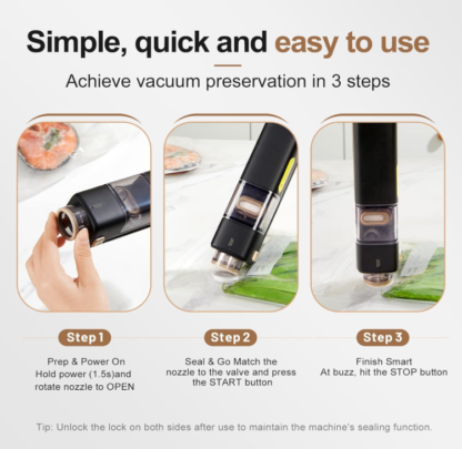 🧊 Selladora al Vacío Automática 2 en 1 con 40 Bolsas Reutilizables y Base Magnética ⚡🥩 - Imagen 9