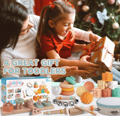 Set de Juguetes Montessori de Madera para Bebé de 1 Año – Juguetes Musicales, Sensoriales y Educativos 🎵🧩👶 - Imagen 7