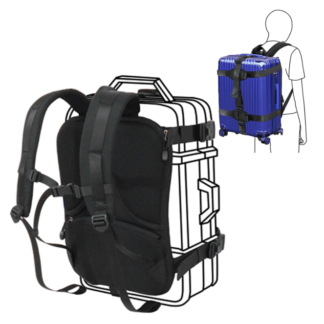 Sistema de correas para convertir equipaje rígido en mochila – Tamaño grande 💼🎒🔥
