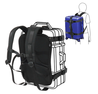 Sistema de correas para convertir equipaje rígido en mochila – Tamaño grande 💼🎒🔥
