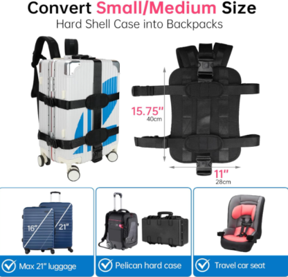 Sistema de Correas Mochila para Maletas Rígidas de hasta 21 pulgadas 🚶‍♂️🧳💨 - Imagen 3