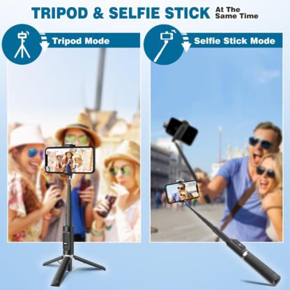 Trípode 3 en 1 para Celular, Selfie Stick y Soporte con Control Remoto 📸🎥 - Imagen 2