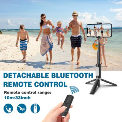 Trípode 3 en 1 para Celular, Selfie Stick y Soporte con Control Remoto 📸🎥 - Imagen 6