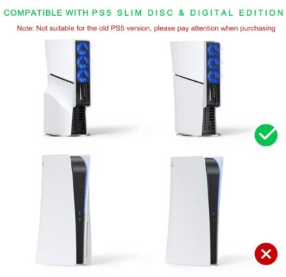 Ventilador de Enfriamiento para PS5 Slim con LED de 7 Colores y Puerto USB 3.0 🌈🎮 - Imagen 6