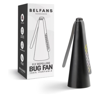 Ventilador Repelente de Insectos para Mesa – Portátil, Silencioso y Seguro 🐝🦟🍓