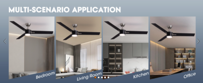 Ventilador de Techo de 56” con Luz LED Regulable, Control Remoto y App 📱💡🌬️ - Imagen 13