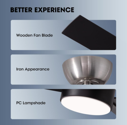 Ventilador de Techo de 56” con Luz LED Regulable, Control Remoto y App 📱💡🌬️ - Imagen 7
