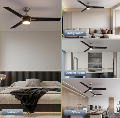 Ventilador de Techo de 56” con Luz LED Regulable, Control Remoto y App 📱💡🌬️ - Imagen 8