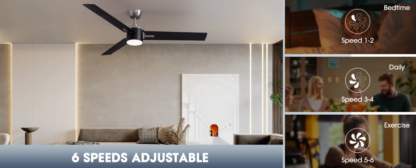 Ventilador de Techo de 56” con Luz LED Regulable, Control Remoto y App 📱💡🌬️ - Imagen 11