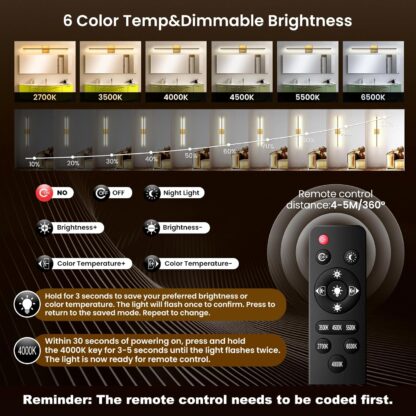 Apliques Dorados Recargables con Control Remoto - Set de 2 ✨💡 - Imagen 6