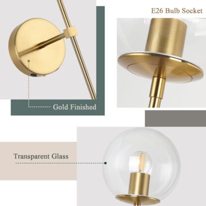 Apliques de Pared Recargables con Globo de Vidrio (Set de 2) 💡✨ - Imagen 4