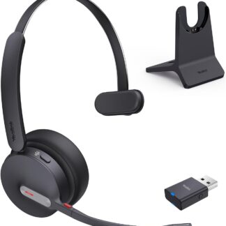 Audífono inalámbrico profesional con micrófono y base de carga 🎧📞