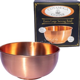 Bowl de Cobre Puro de 12'' Cuyahoga - Centro de Mesa y Servidor Premium 🥗✨