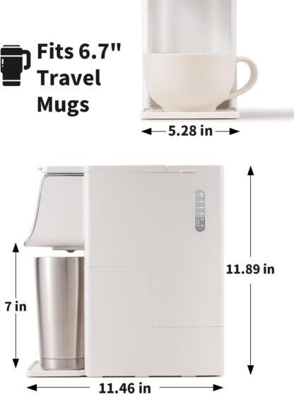 Cafetera Individual 2 en 1 para Café Caliente o Frío, Compatible con Cápsulas y Café Molido, Compacta y Rápida con Filtro Reutilizable ☕❄️ - Imagen 3