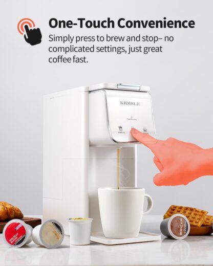 Cafetera Individual 2 en 1 para Café Caliente o Frío, Compatible con Cápsulas y Café Molido, Compacta y Rápida con Filtro Reutilizable ☕❄️ - Imagen 4