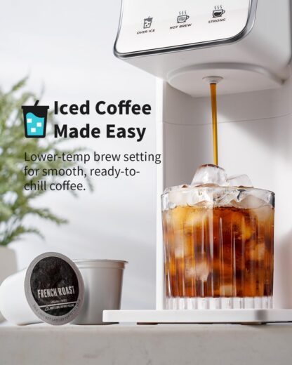 Cafetera Individual 2 en 1 para Café Caliente o Frío, Compatible con Cápsulas y Café Molido, Compacta y Rápida con Filtro Reutilizable ☕❄️ - Imagen 6