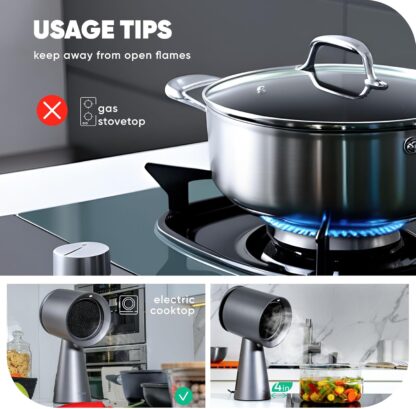 Campana Extractora Portátil Breetee 3 Velocidades con Filtro de Carbón y Bajo Ruido 💨🍳 - Imagen 5