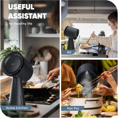 Campana Extractora Portátil para Cocina con Filtro Doble y 3 Velocidades 🌬️🔥🖤 - Imagen 5