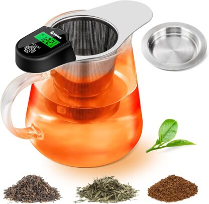 Colador de Té Digital con Pantalla LCD y Filtro Extra Fino de Acero Inoxidable 🌿🍵
