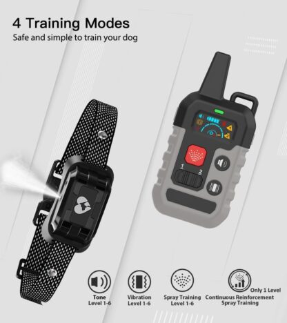 Collar de Adiestramiento para Perros con Control Remoto, 4 Modos y Rociador de Citronela 🐶🌿 - Imagen 3