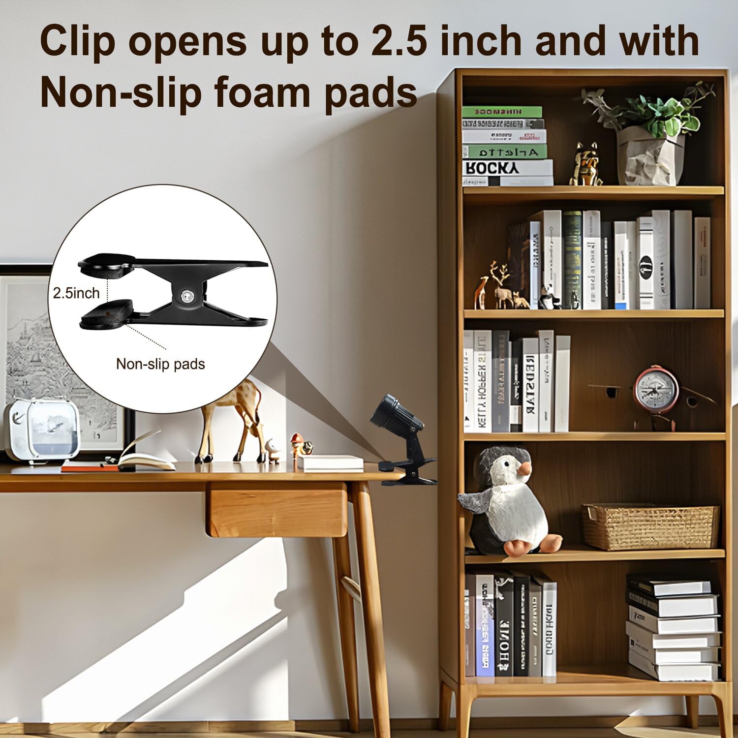 Focos LED con clip de 9W luz neutra (2 unidades) para escritorio, plantas o decoración 🤩💡 - Imagen 5
