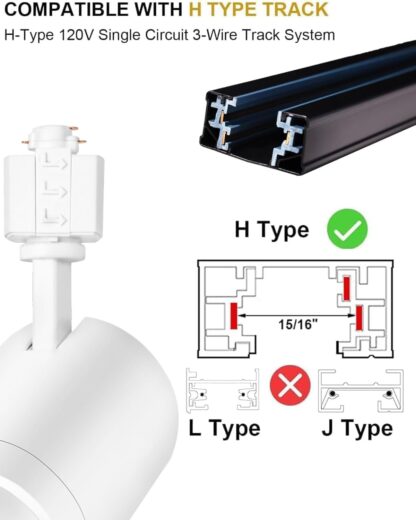 Focos de Riel LED Blancos con Control y Zoom 🔆💡 - Imagen 3