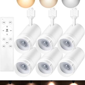 Focos de Riel LED Blancos con Control y Zoom 🔆💡