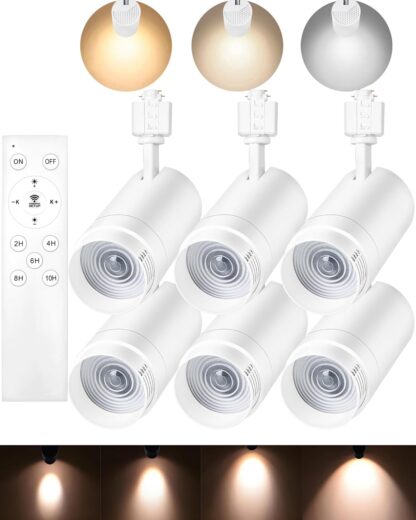 Focos de Riel LED Blancos con Control y Zoom 🔆💡
