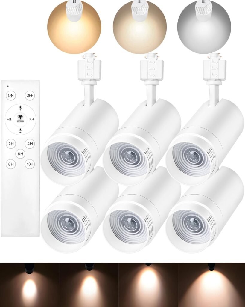 Focos de Riel LED Blancos con Control y Zoom 🔆💡