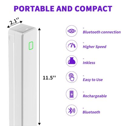 Impresora de Plantillas para Tatuajes Inalámbrica con Bluetooth y 10 Hojas de Papel Transfer 🌟🖨️ - Imagen 2