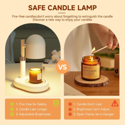 Lámpara Calienta Velas con Temporizador y Regulador 🌙🕯️ - Imagen 9