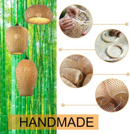 Lámpara Colgante de Bambú Estilo Japonés Retro 🌿💡🏮 - Imagen 6