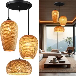 Lámpara Colgante de Bambú Estilo Japonés Retro 🌿💡🏮