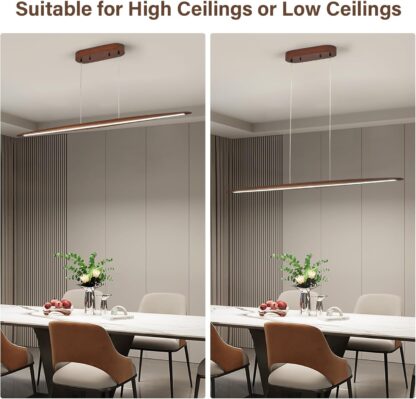 Lámpara Colgante de Madera 110 cm con Luz LED Regulable 🌟💡✨ - Imagen 4