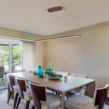Lámpara Colgante de Madera 110 cm con Luz LED Regulable 🌟💡✨ - Imagen 8