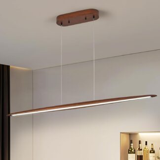 Lámpara Colgante de Madera 110 cm con Luz LED Regulable 🌟💡✨