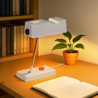 Lámpara de Escritorio Estilo Mid-Century con Brazo Ajustable 🤍✨