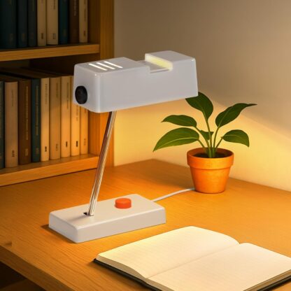 Lámpara de Escritorio Estilo Mid-Century con Brazo Ajustable 🤍✨