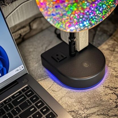 Lámpara de mesa moderna con control táctil y puertos de carga 🔌✨ - Imagen 3