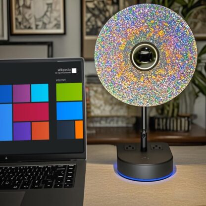 Lámpara de mesa moderna con control táctil y puertos de carga 🔌✨