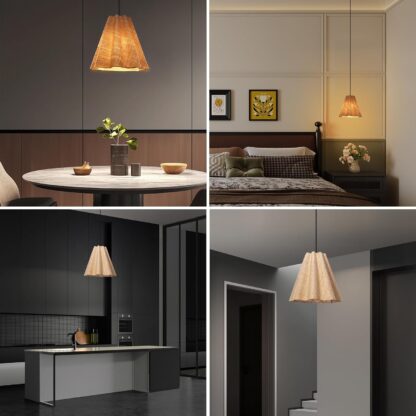 Lámpara de techo tejida a mano de 40 cm con estilo tropical 🌴💡 - Imagen 2