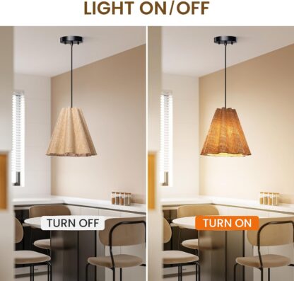 Lámpara de techo tejida a mano de 40 cm con estilo tropical 🌴💡 - Imagen 5
