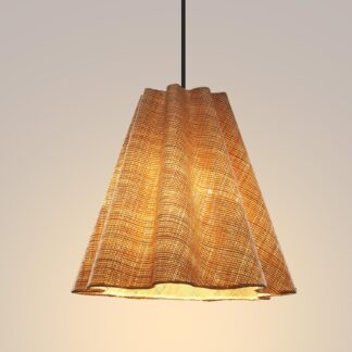 Lámpara de techo tejida a mano de 40 cm con estilo tropical 🌴💡