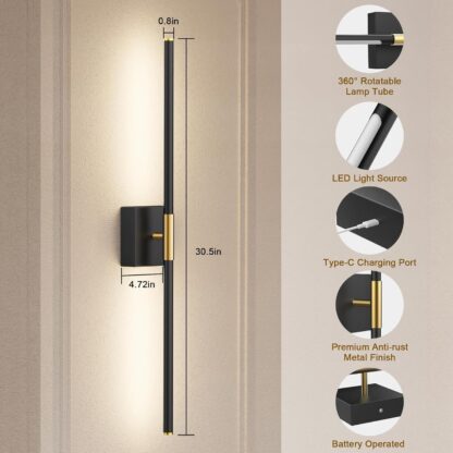 Lámparas de Pared Recargables con Control Remoto, Set de 2 ✨💡 - Imagen 8