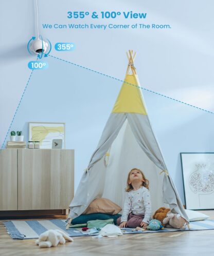 Monitor de Bebé de 5.5 pulgadas con 2 Cámaras UHD y Detección Inteligente 🍼👶📷 - Imagen 3
