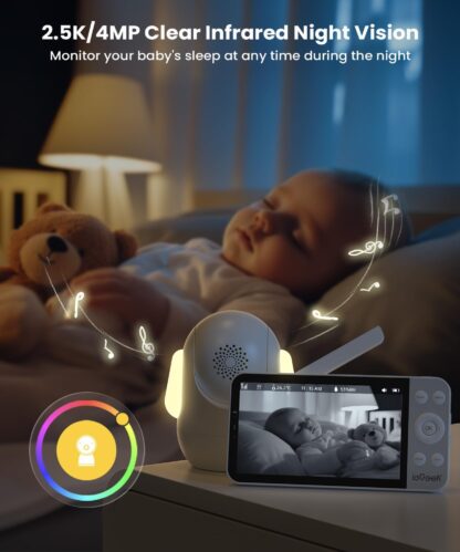 Monitor de Bebé de 5.5 pulgadas con 2 Cámaras UHD y Detección Inteligente 🍼👶📷 - Imagen 4