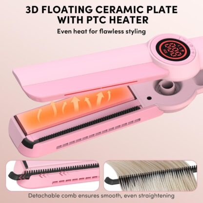 Plancha de Pelo con Placas Cerámicas e Iones Negativos para un Alisado Perfecto 😍🔥 - Imagen 6