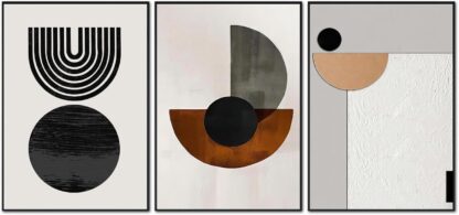 Set de 3 Cuadros Modernos de Pared 20x28 Pulgadas en Blanco y Negro para Sala 🖼️🏠 - Imagen 4