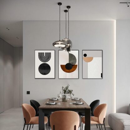 Set de 3 Cuadros Modernos de Pared 20x28 Pulgadas en Blanco y Negro para Sala 🖼️🏠 - Imagen 6